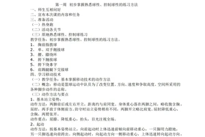 初中篮球队训练大纲范文
